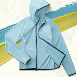 Nike N7 hybrid running jacket light blue s…